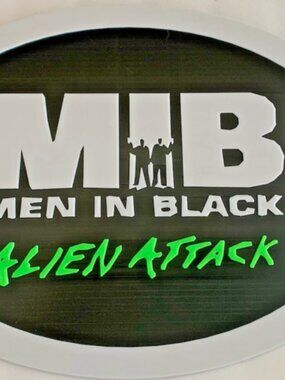 Men In Black (MIB) Alien Attack Hanging Sign, Halloween
